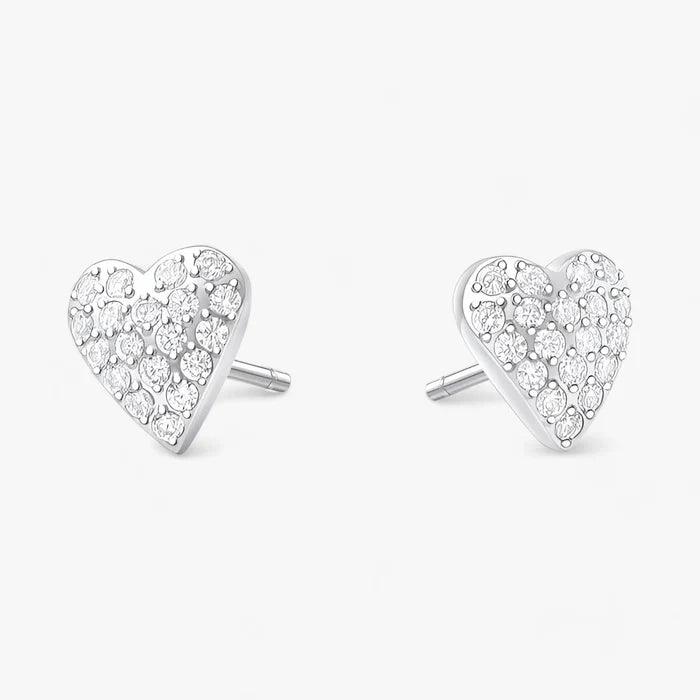 Levoire | Boucles D'Oreilles En Cristal Élégant En Forme De Cœur