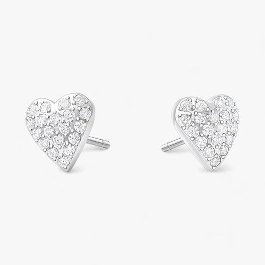 Levoire | Boucles D'Oreilles En Cristal Élégant En Forme De Cœur