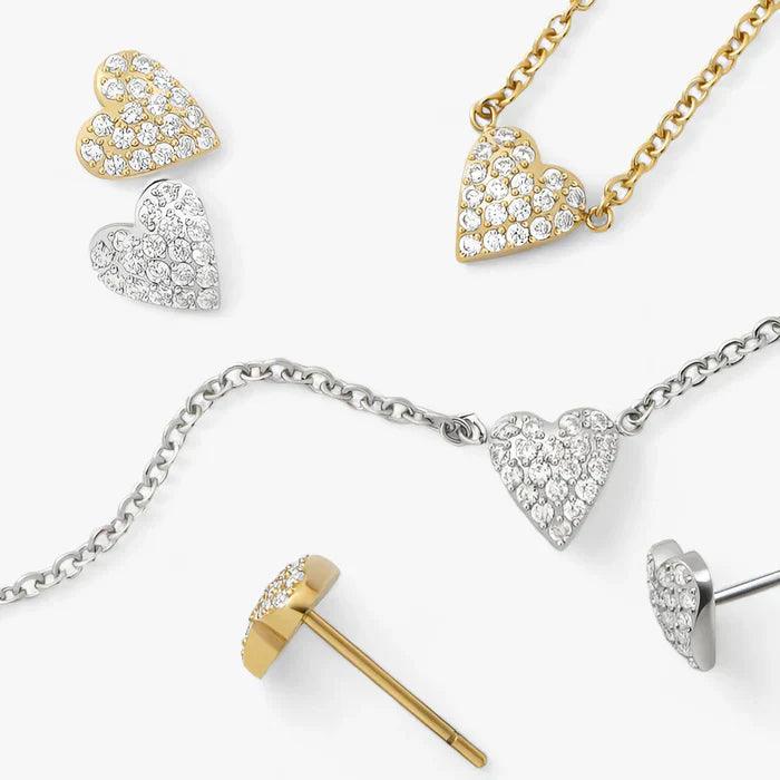 Levoire | Boucles D'Oreilles En Cristal Élégant En Forme De Cœur