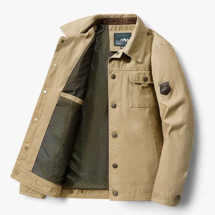 Levoire | Chaud À Manches Longues Veste Avec De Nombreuses Poches Khaki