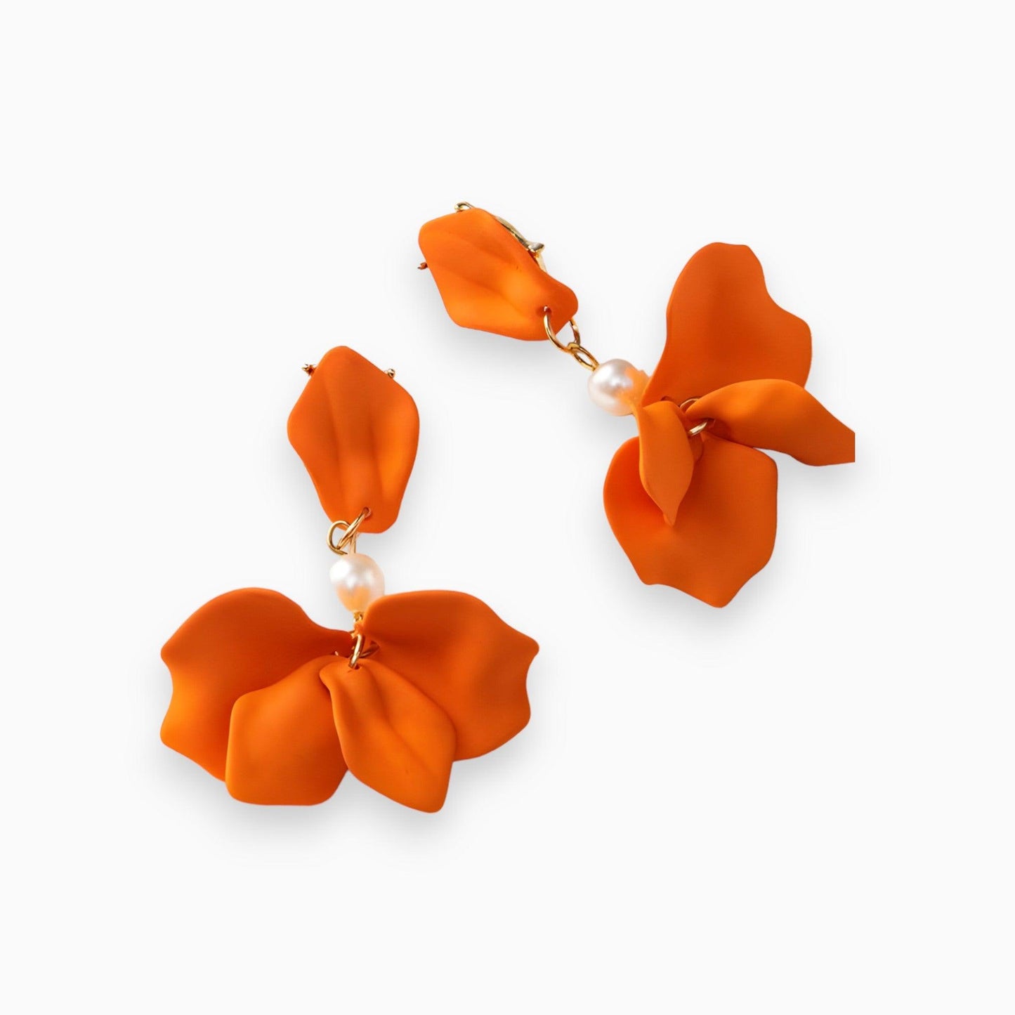 Levoire | Boucles D'Oreilles En Forme De Tige Avec Un Style Élégant Orange