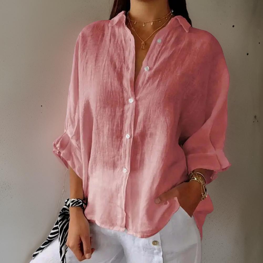 Levoire | Élégante Chemise En Lin Rosa