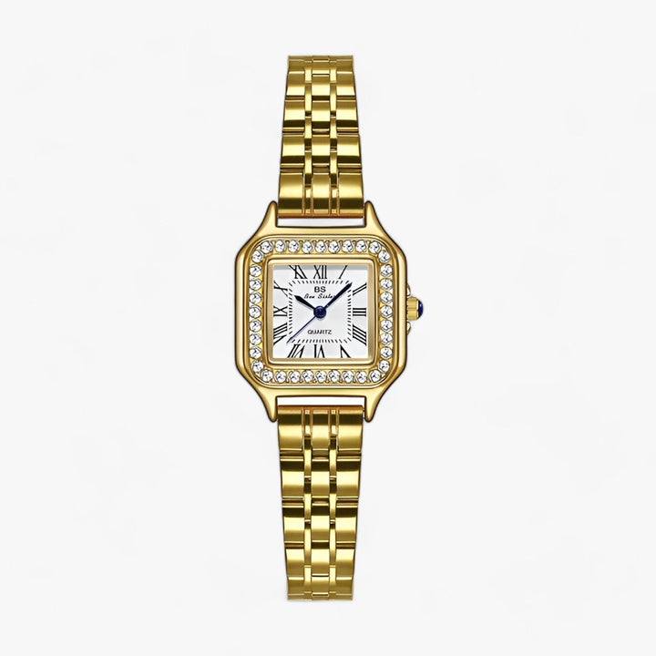 Levoire | Montre Carrée Élégante Cristaux Ou