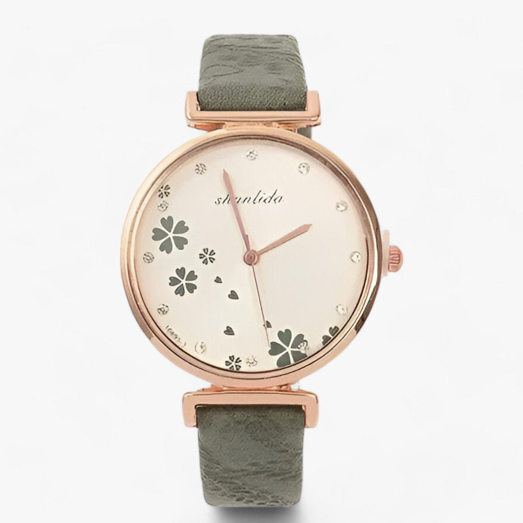 Levoire | Ruban Rond Vin Récolte Fleurs Montre Vert
