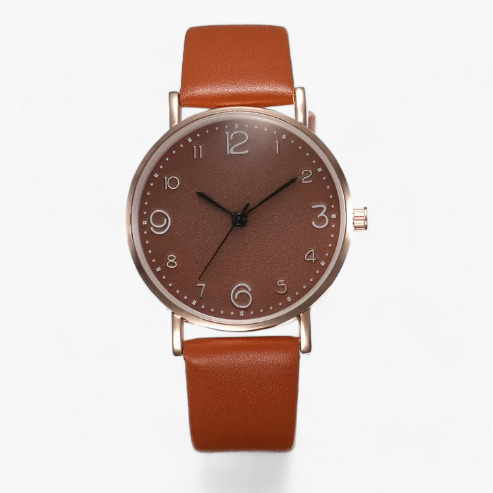 Levoire | Montre Ronde Avec Bracelet En Cuir Braun