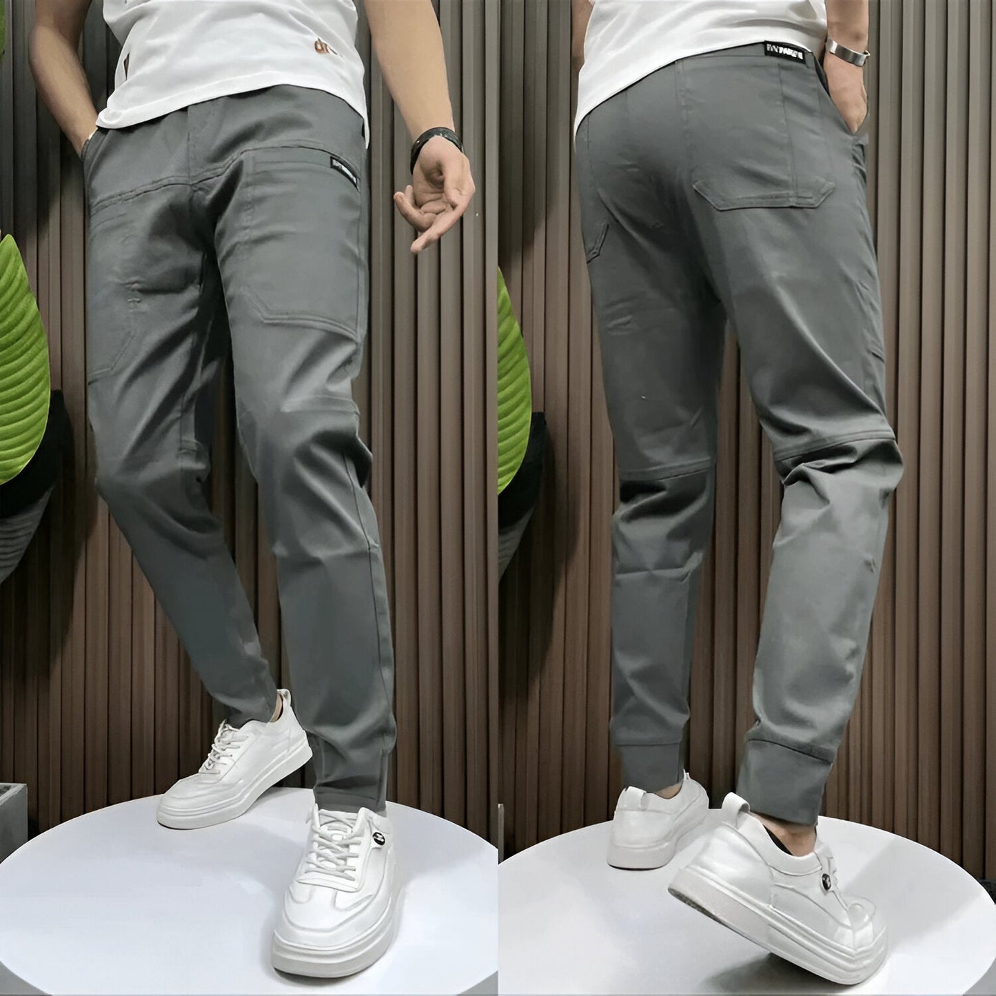 Levoire | Pantalons cargo premium Gris foncé