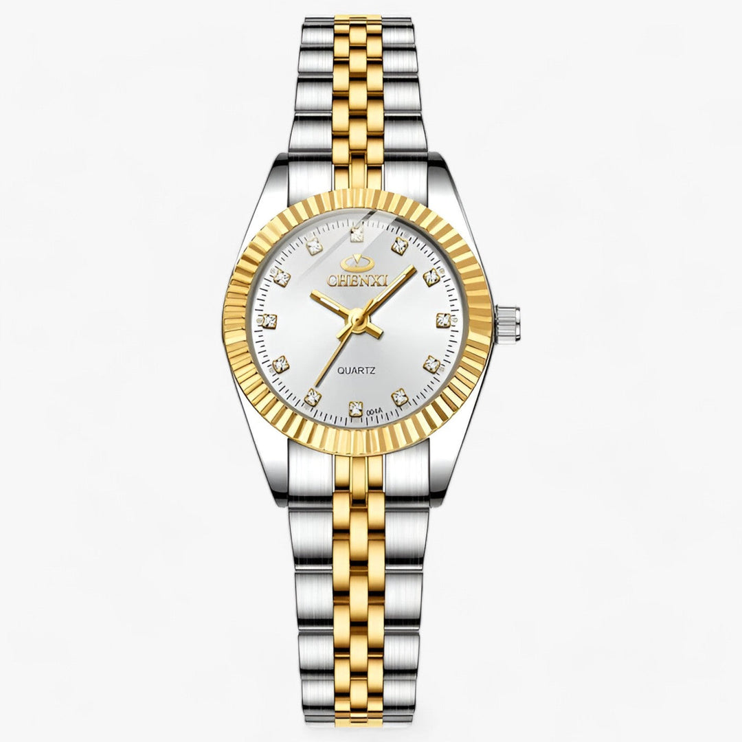 Levoire | Montres Rondes En Or En Acier Inoxydable Blanc Argent