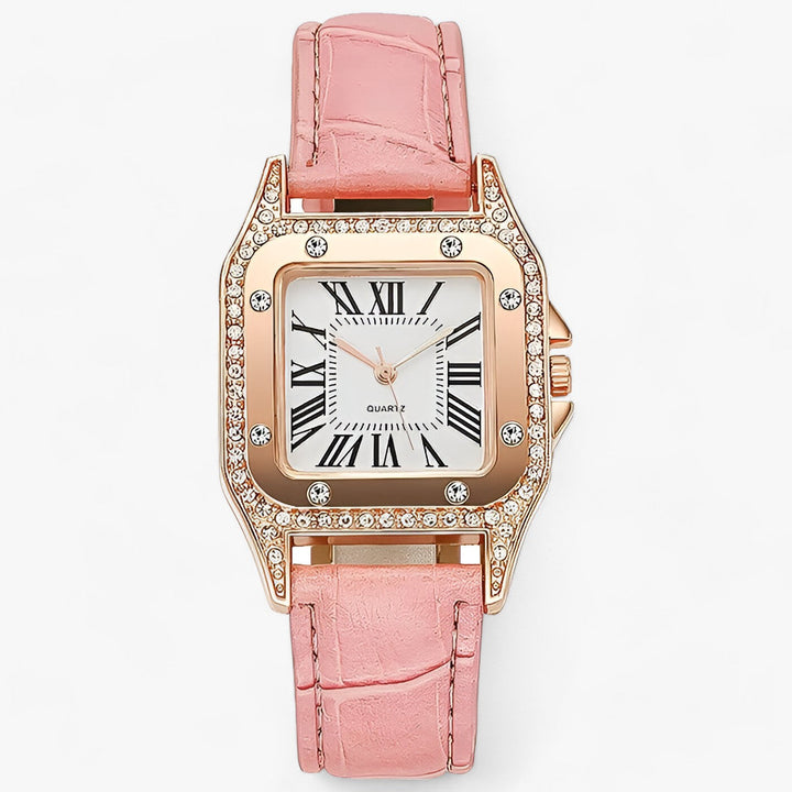 Levoire | Quartz Cuir Montre Rosa