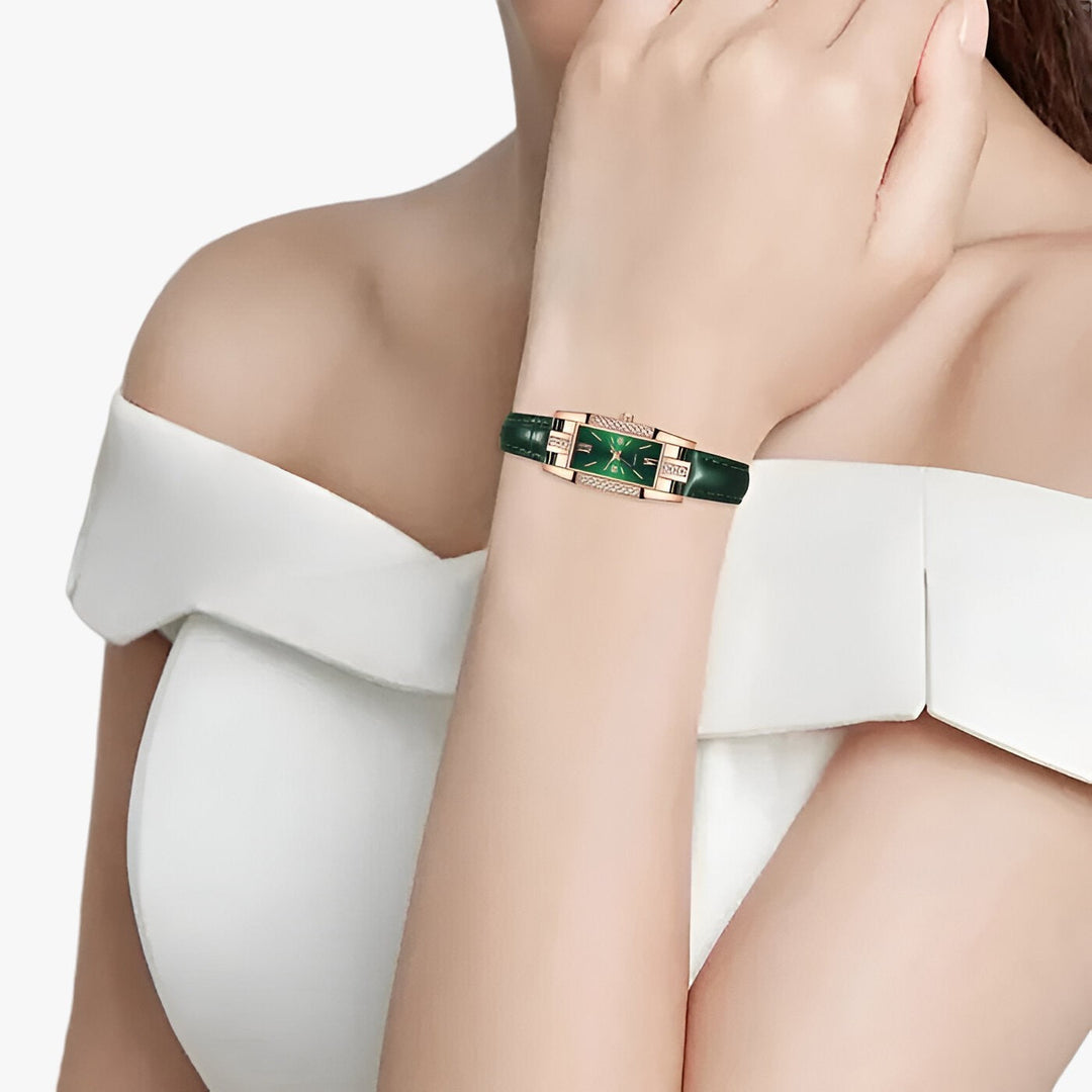 Levoire | Montre Bracelet Rectangulaire Pour Femme Avec Des Diamants