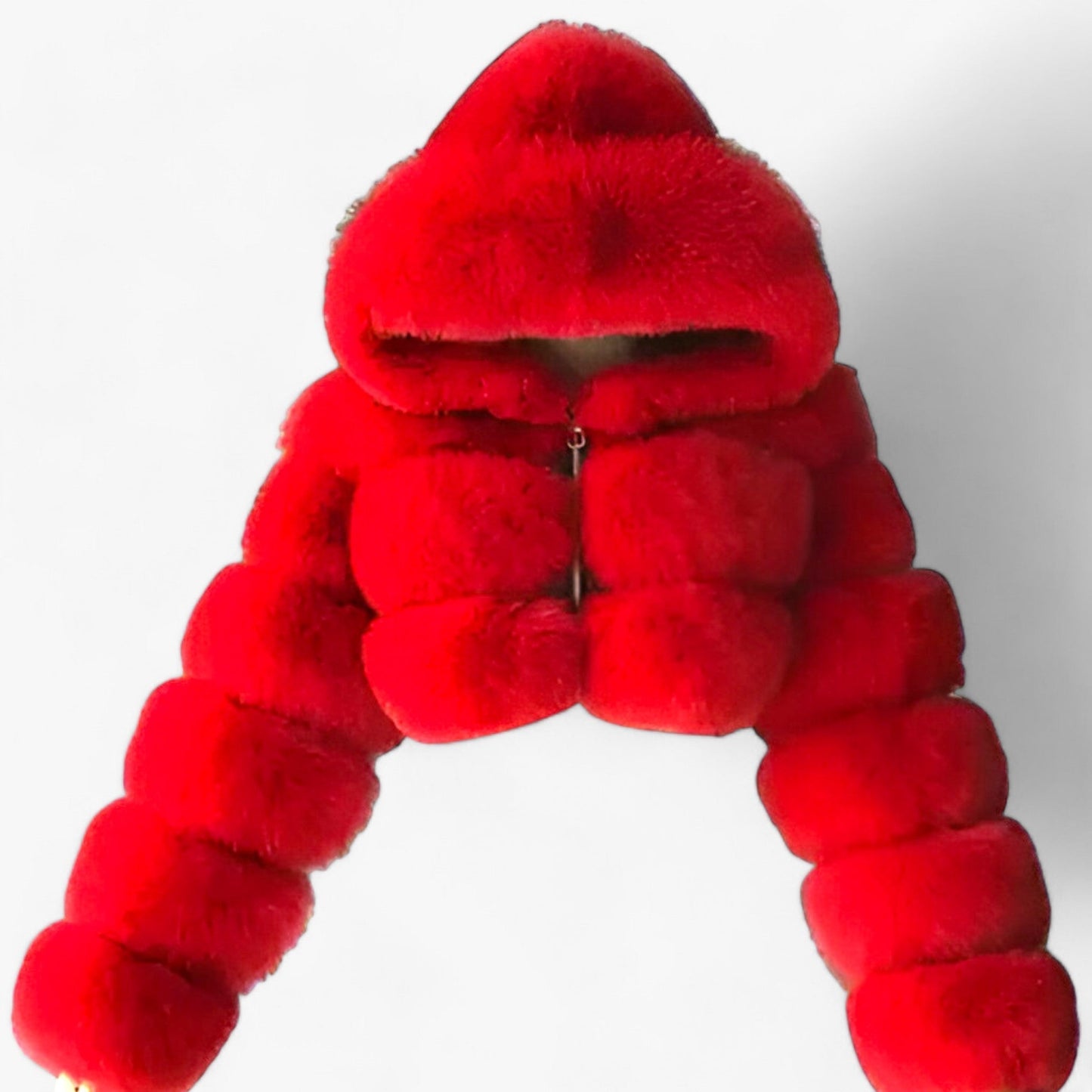 Levoire | T-Shirt À Manches Longues Et Manteau En Fausse Fourrure Rot