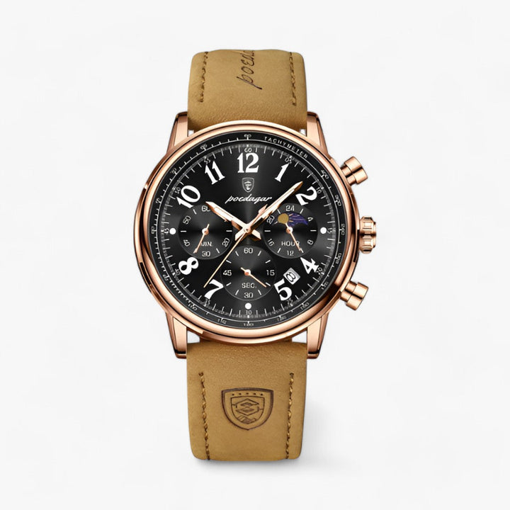 Levoire | Montre Avec Cadran En Acier Et Bracelet En Silicone Durable Ruusukulta Noir