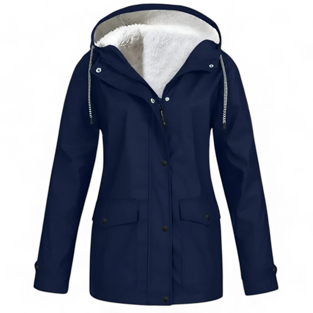 Levoire | Fleecegeftterter Manteau De Pluie Bleu foncé
