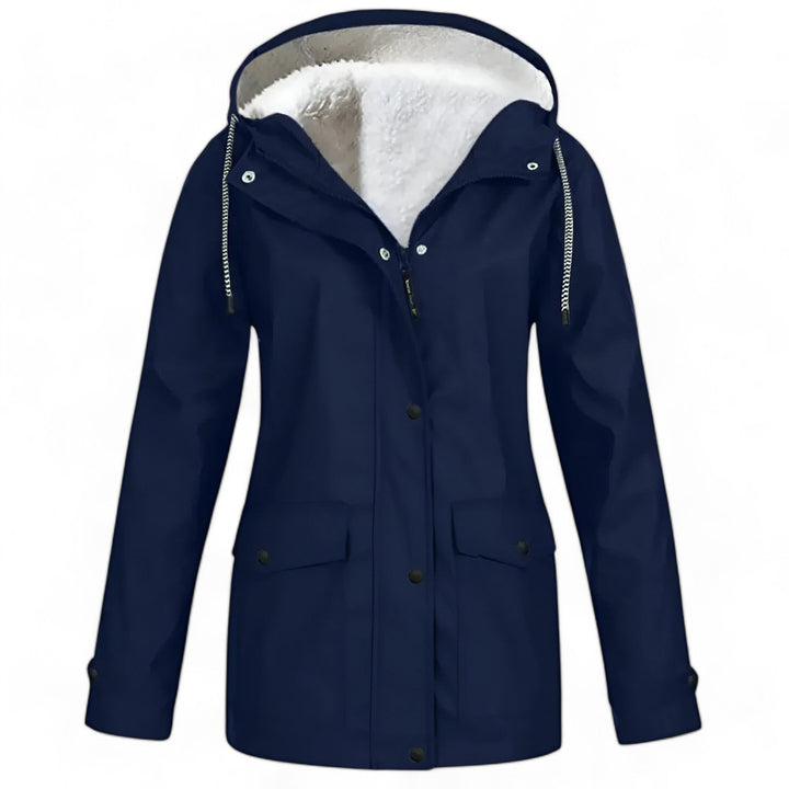 Levoire | Fleecegeftterter Manteau De Pluie Bleu foncé