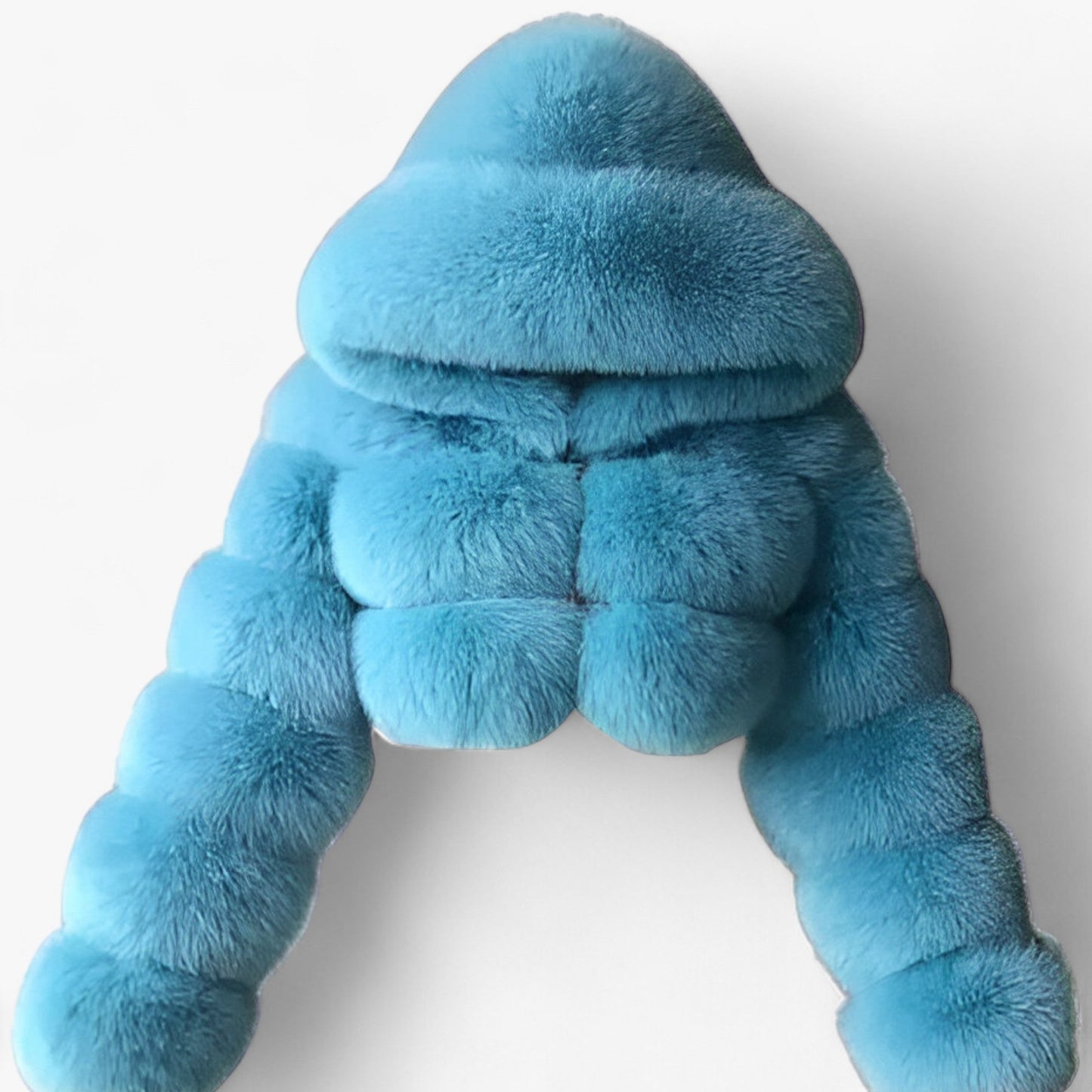 Levoire | T-Shirt À Manches Longues Et Manteau En Fausse Fourrure Bleu ciel