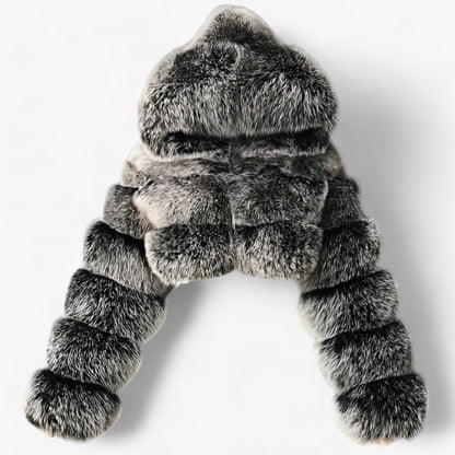 Levoire | T-Shirt À Manches Longues Et Manteau En Fausse Fourrure Gris clair