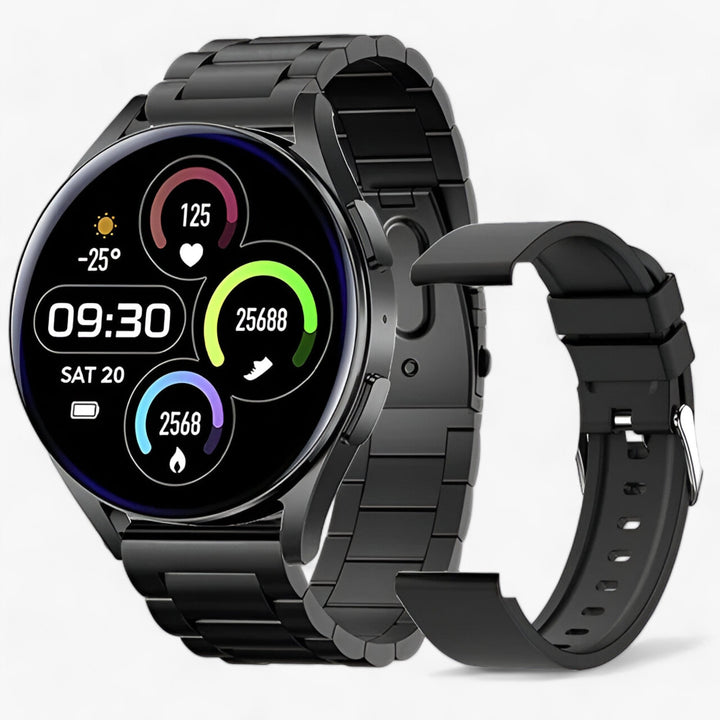 Levoire | Montre Intelligente Ronde Femme Acier noir