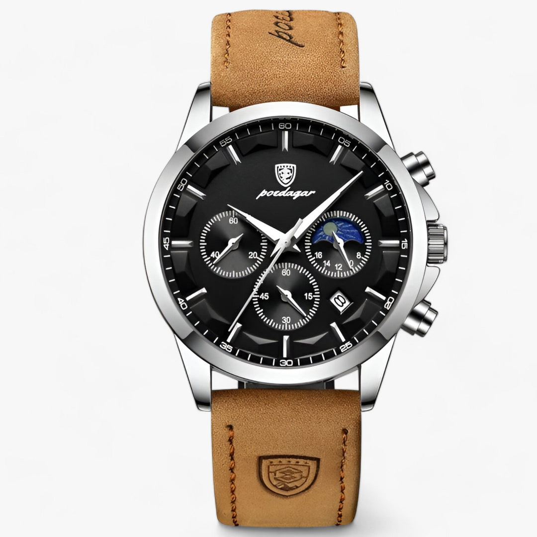 Levoire | Montre Avec Bracelet En Cuir Cuir Argent Noir