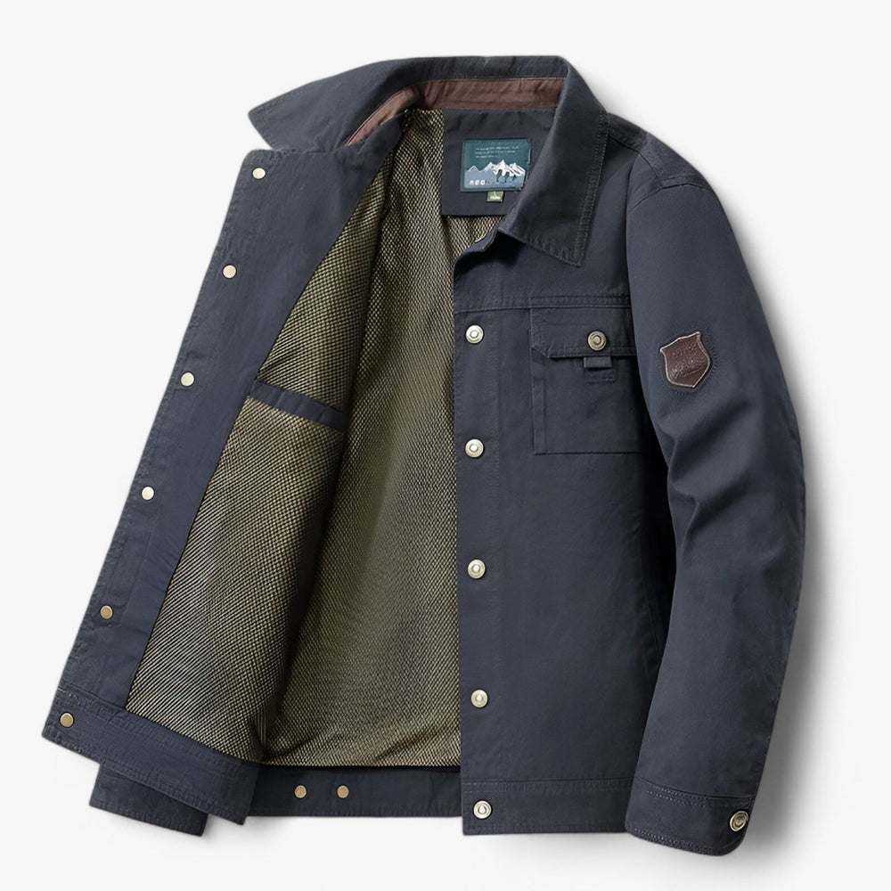 Levoire | Chaud À Manches Longues Veste Avec De Nombreuses Poches Bleu