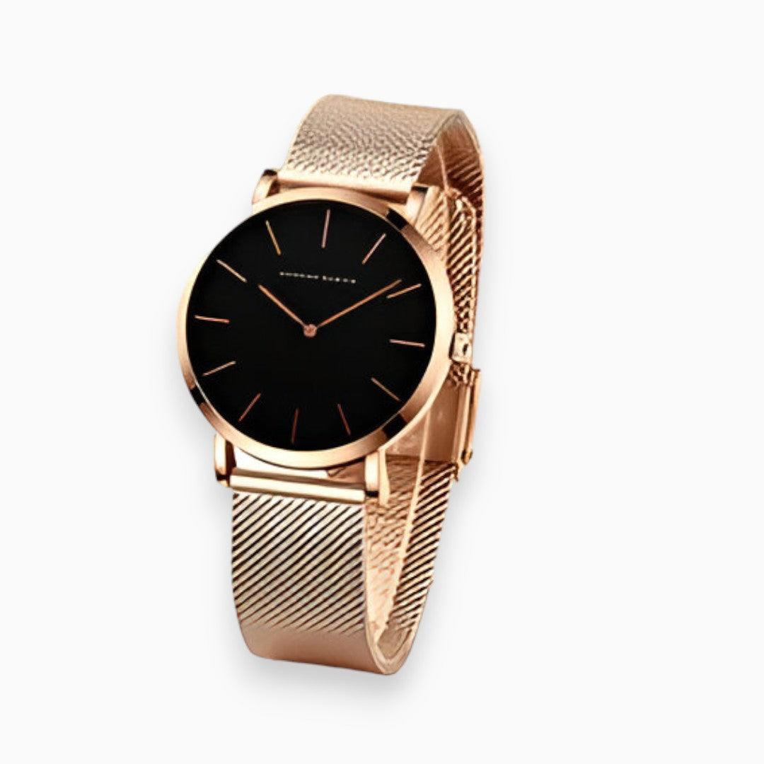 Levoire | Montre Élégante Avec Bracelet En Acier Inoxydable Noir & Or