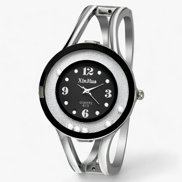 Levoire | Bracelets Cristal Montre En Acier Inoxydable Noir
