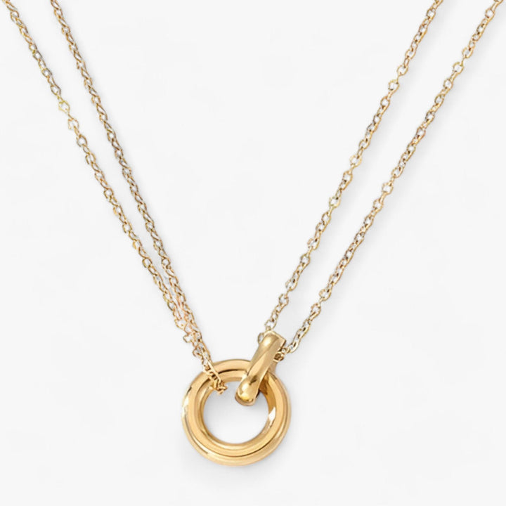 Levoire | Collier Jaune Avec Pendentif En Cercle Couleur dorée