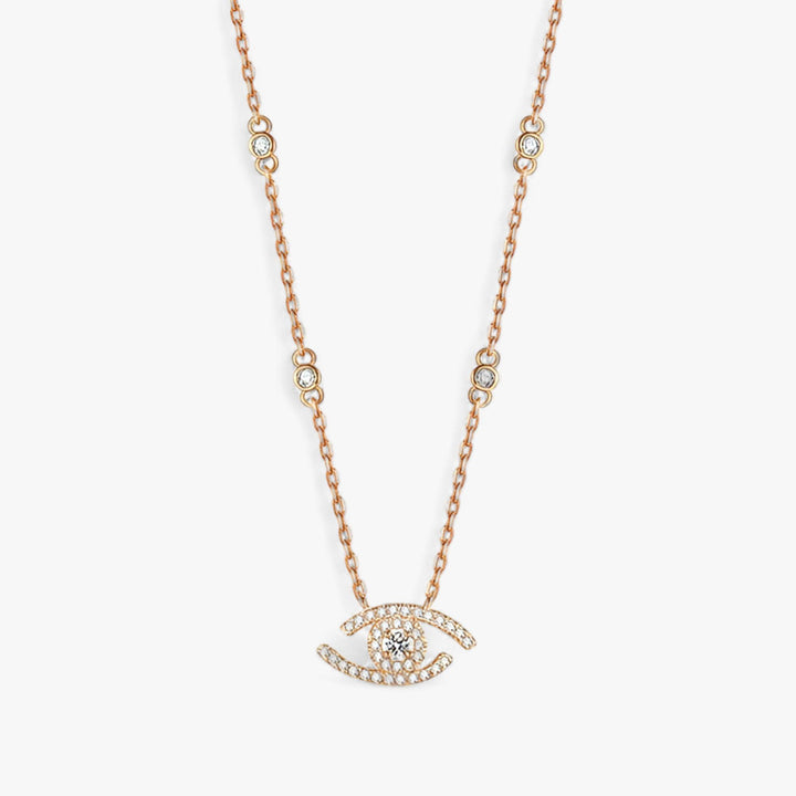 Levoire | Élégant Collier En Cristal De Protection Pour Les Yeux Rosegold
