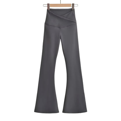 Levoire | Pantalon Évasé avec Tissu Respirant et Sec pour Femmes Gris