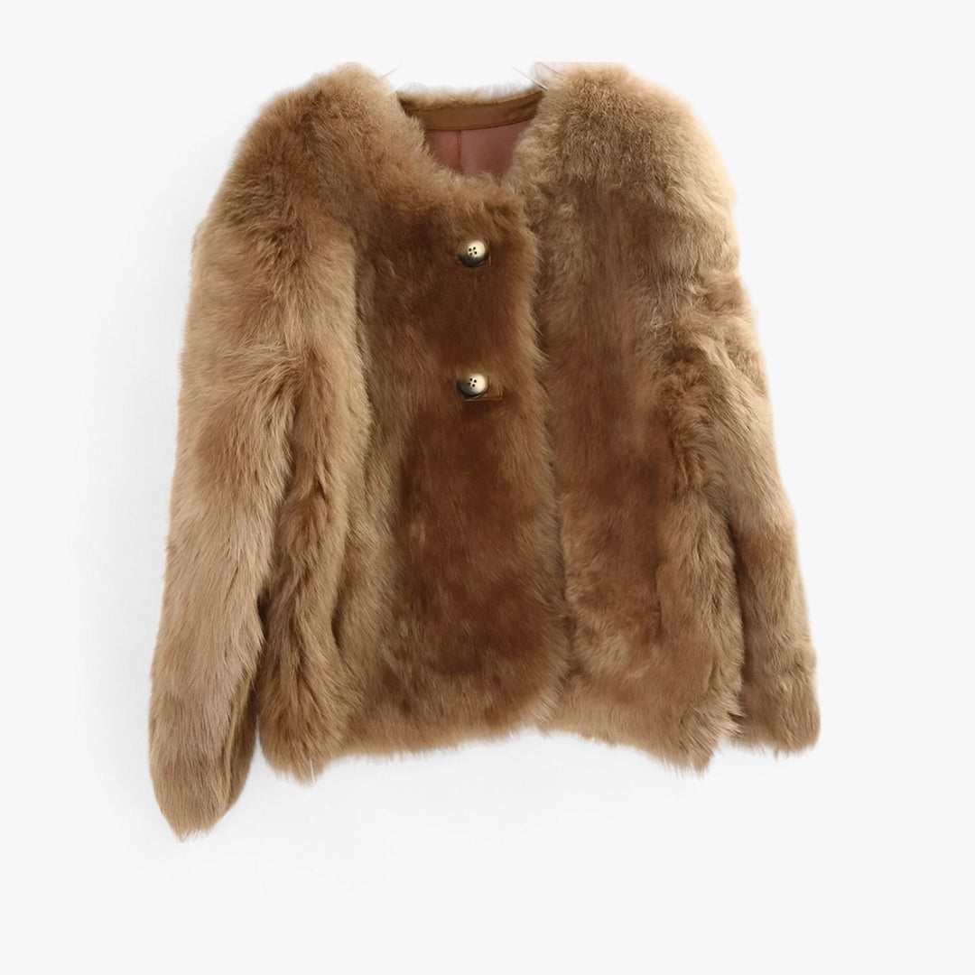 Levoire | Veste Longue À Manches Longues Künstlær Avec Fermeture À Boutons Lumière brune
