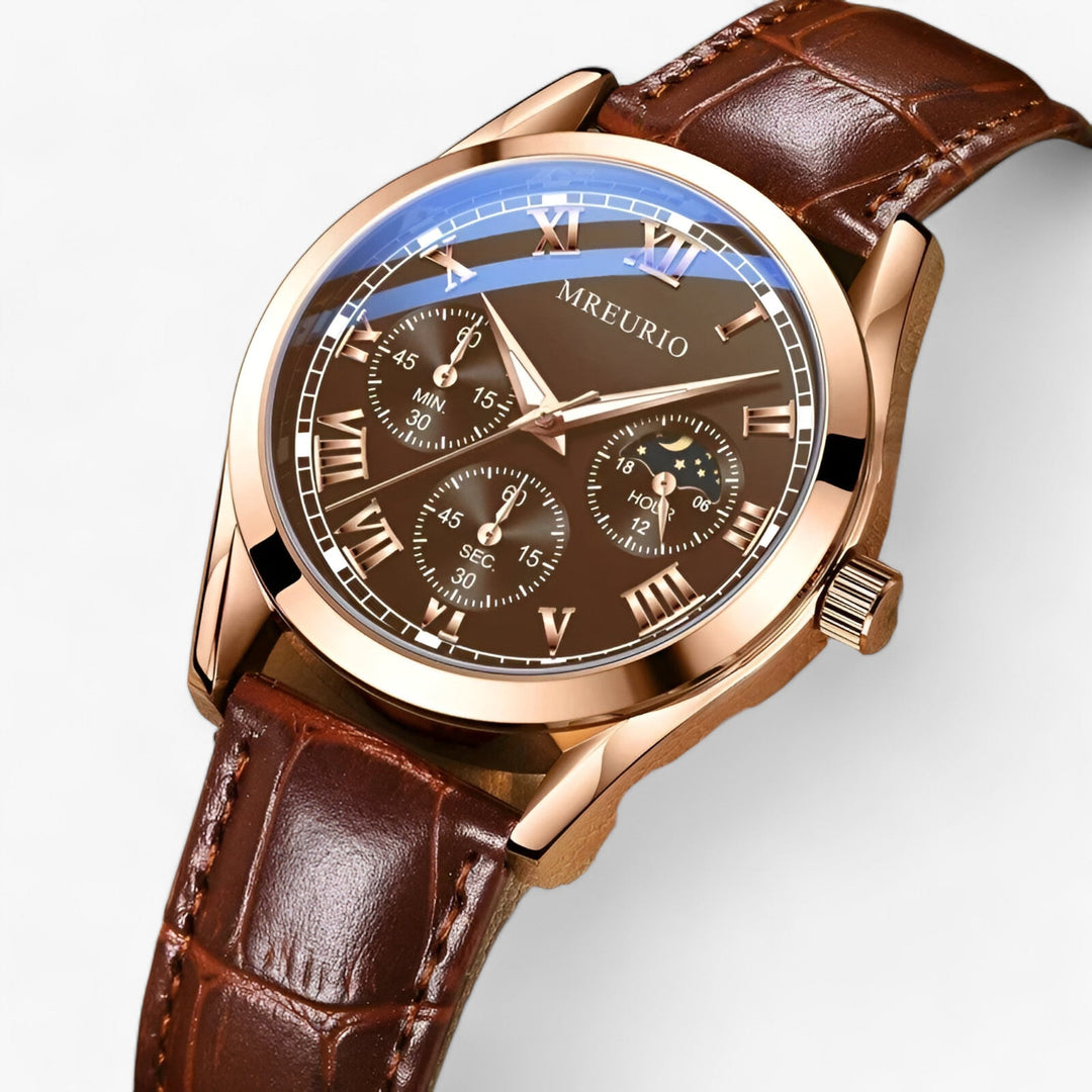 Levoire | Montre Pour Hommes Avec Bracelet En Cuir Luxueux