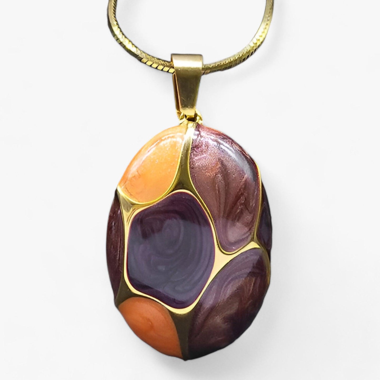 Levoire | Collier Élégant En Pierre Précieuse Avec Pendentif châtaigne dorée