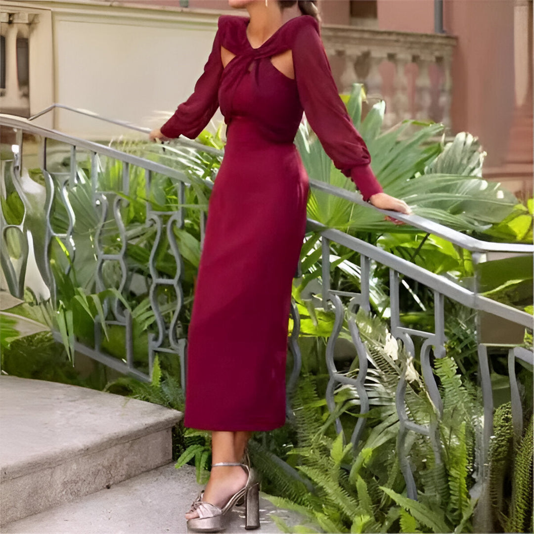 Levoire | Robe Midi Avec Des Accents Découpés Subtils Pour Un Look Intemporel