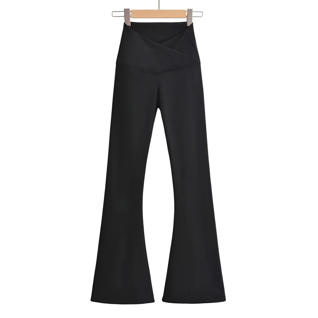Levoire | Pantalon Évasé avec Tissu Respirant et Sec pour Femmes Noir