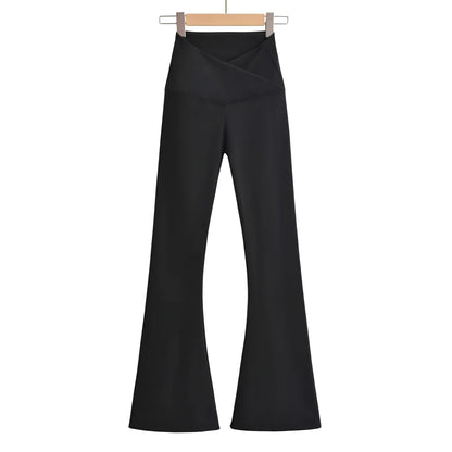 Levoire | Pantalon Évasé avec Tissu Respirant et Sec pour Femmes Noir