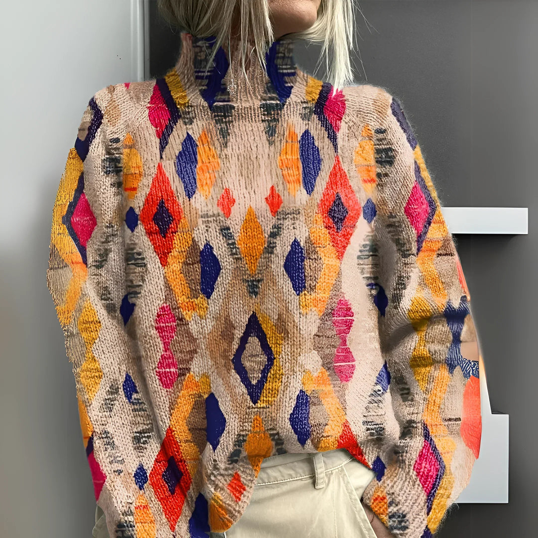Levoire | Pull En Tricot Avec Motif Géométrique En Losange