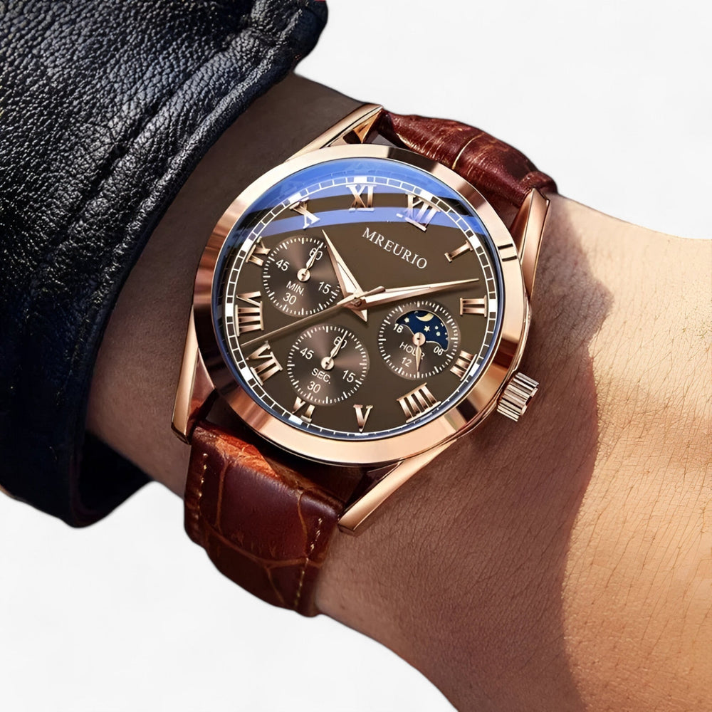 Levoire | Montre Pour Hommes Avec Bracelet En Cuir Luxueux