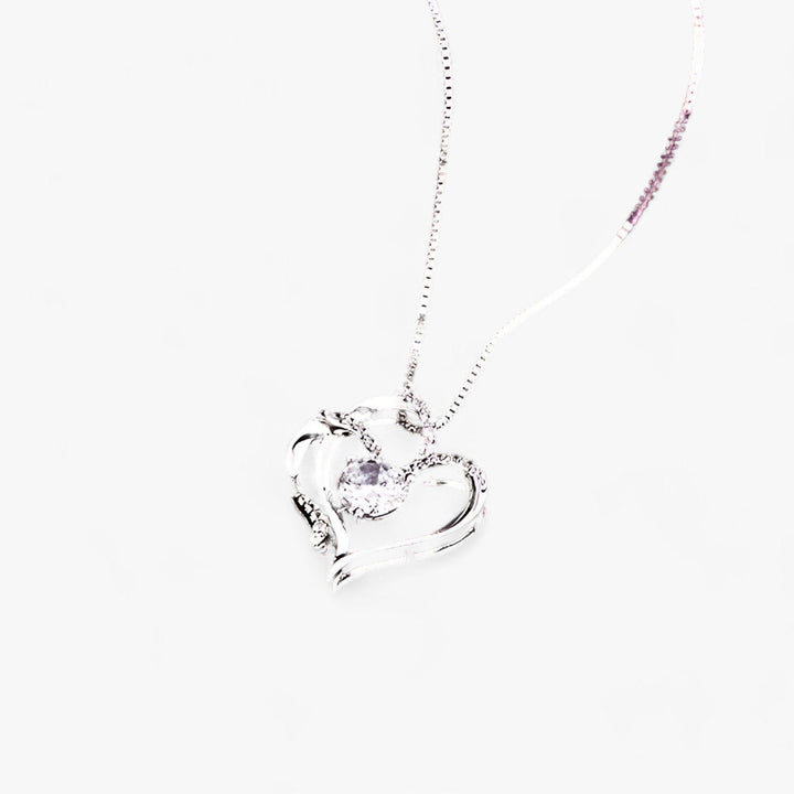 Levoire | Collier Élegant Cœur Zirconium Dans Un Luxueux Emballage Cadeau Rose