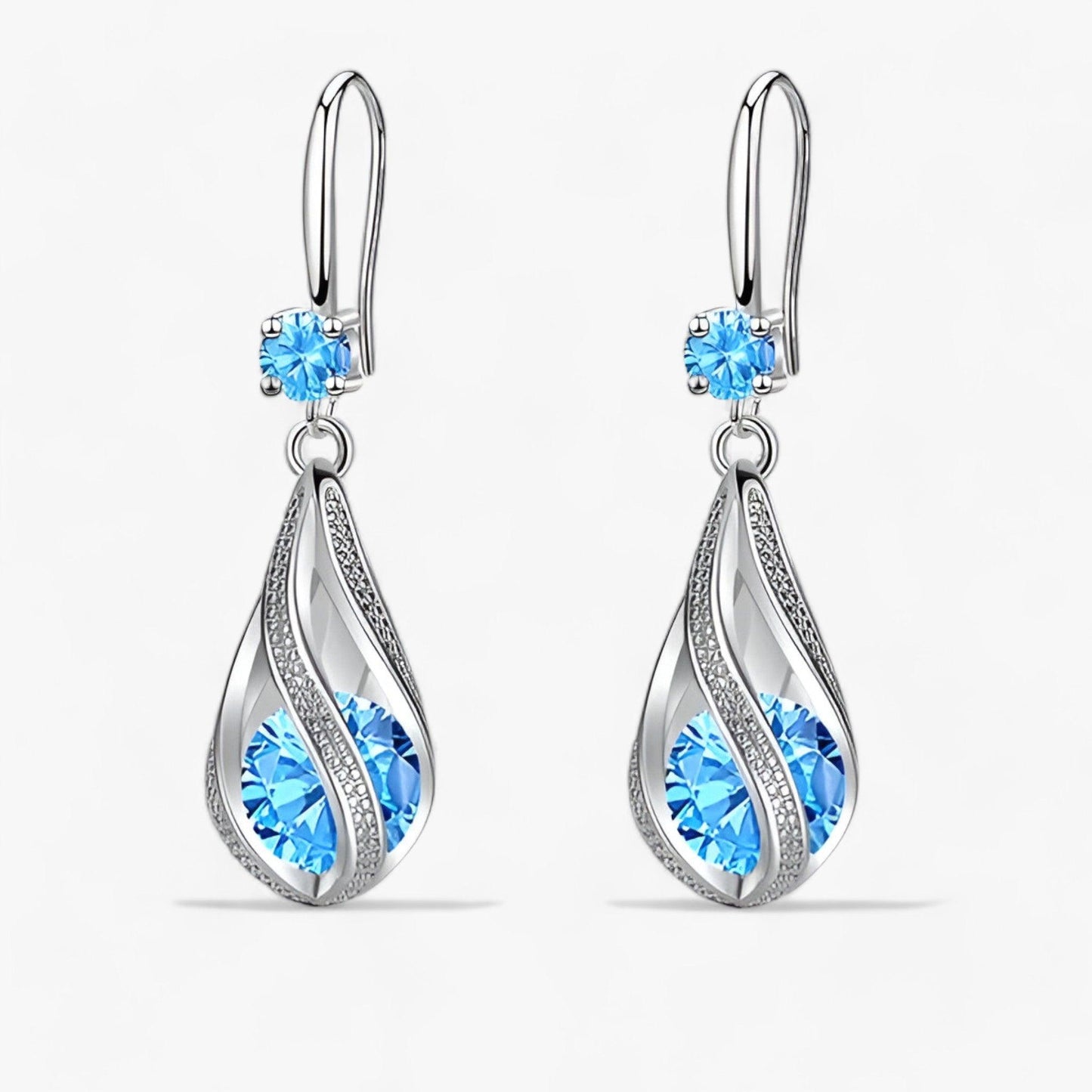 Levoire | Boucles D'Oreilles En Zircon Cristaux Sterlinghopeakristalli Bleu (argent sterling 925)