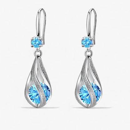 Levoire | Boucles D'Oreilles En Zircon Cristaux Sterlinghopeakristalli Bleu (argent sterling 925)