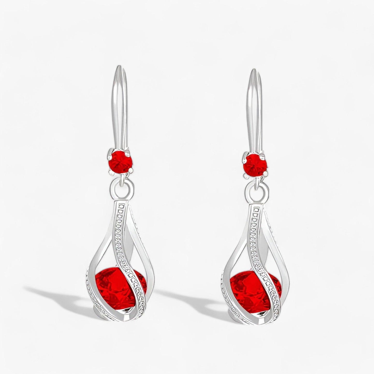 Levoire | Boucles D'Oreilles En Zircon Cristaux Sterlinghopeakristalli Rouge (Cuivre)