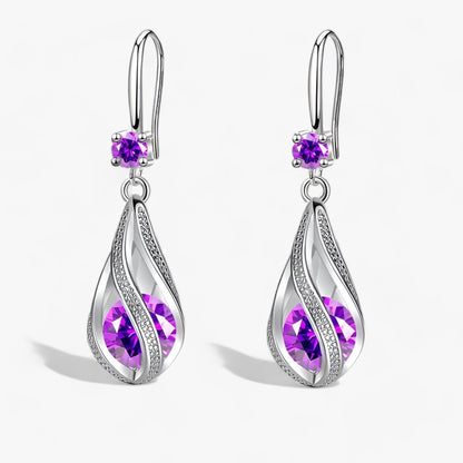 Levoire | Boucles D'Oreilles En Zircon Cristaux Sterlinghopeakristalli Violet (Cuivre)