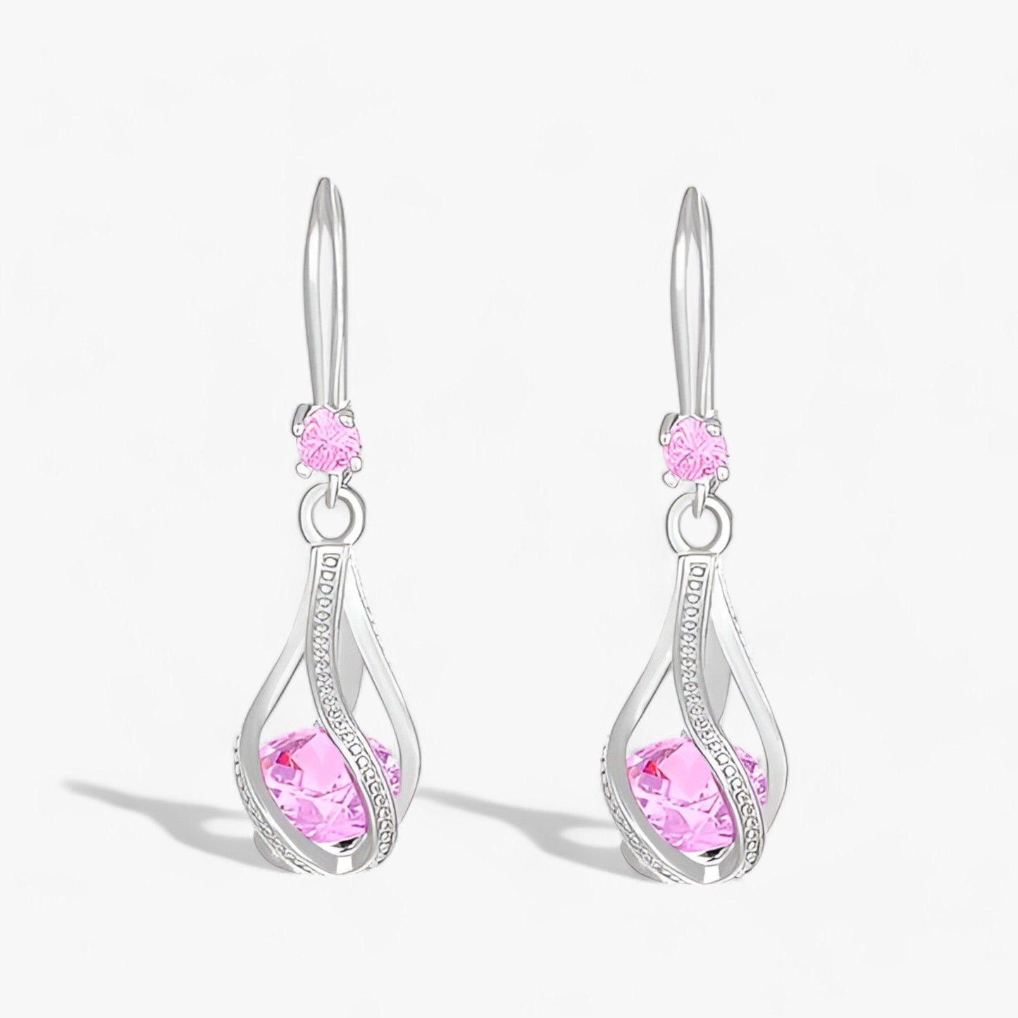 Levoire | Boucles D'Oreilles En Zircon Cristaux Sterlinghopeakristalli Rosa (argent 925)