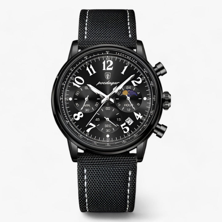 Levoire | Montre Avec Cadran En Acier Et Bracelet En Silicone Durable Noir Noir