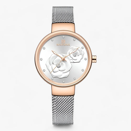 Levoire | Montre En Verre D'Acier Avec Motif Floral
