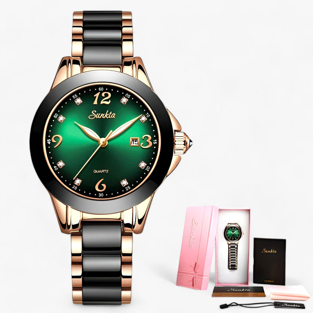 Levoire | Montre Ronde En Céramique rose doré clair