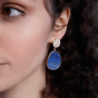 Levoire | Boucles D'Oreilles Lapis Élégantes