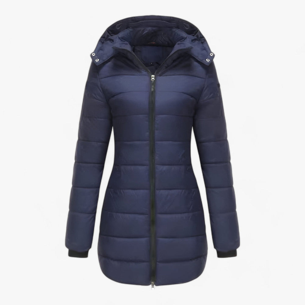 Levoire | Blouson Zippé À Capuche À Manches Longues Avec Poches Bleu foncé