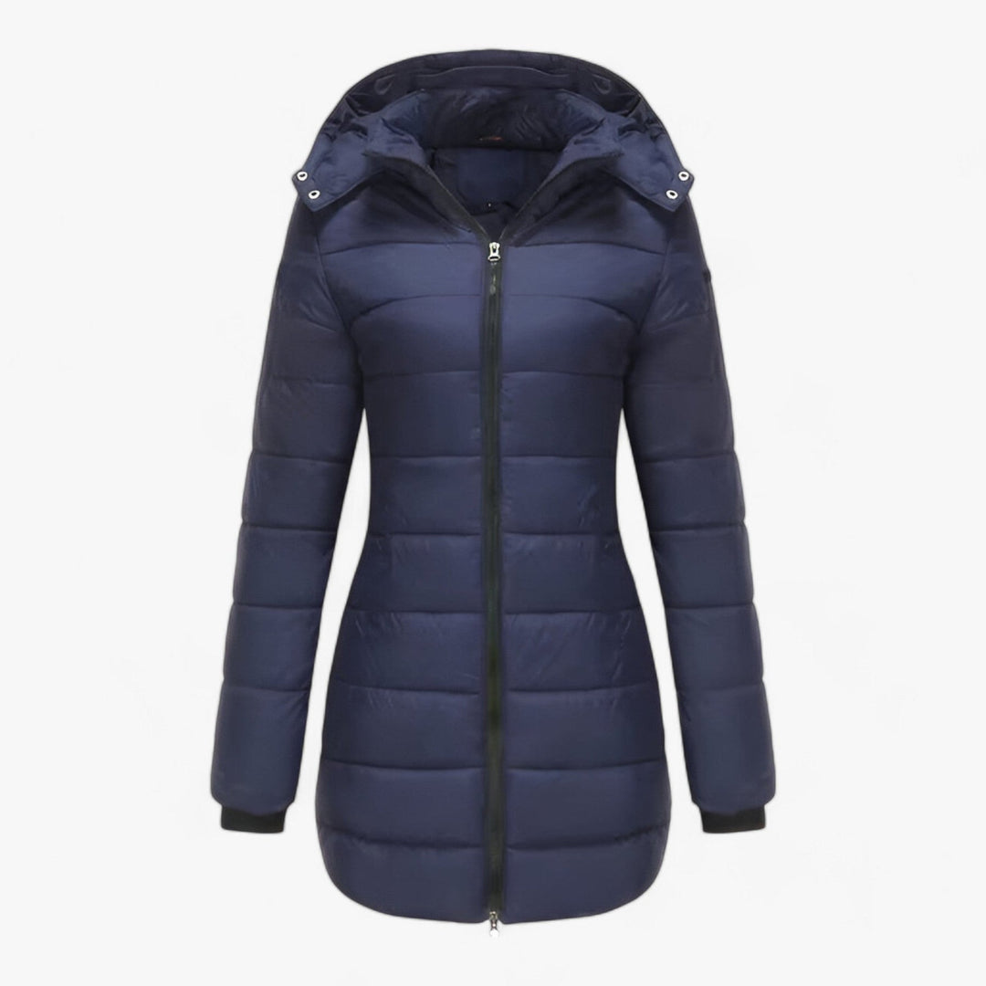 Levoire | Blouson Zippé À Capuche À Manches Longues Avec Poches Bleu foncé