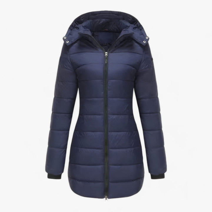 Levoire | Blouson Zippé À Capuche À Manches Longues Avec Poches Bleu foncé