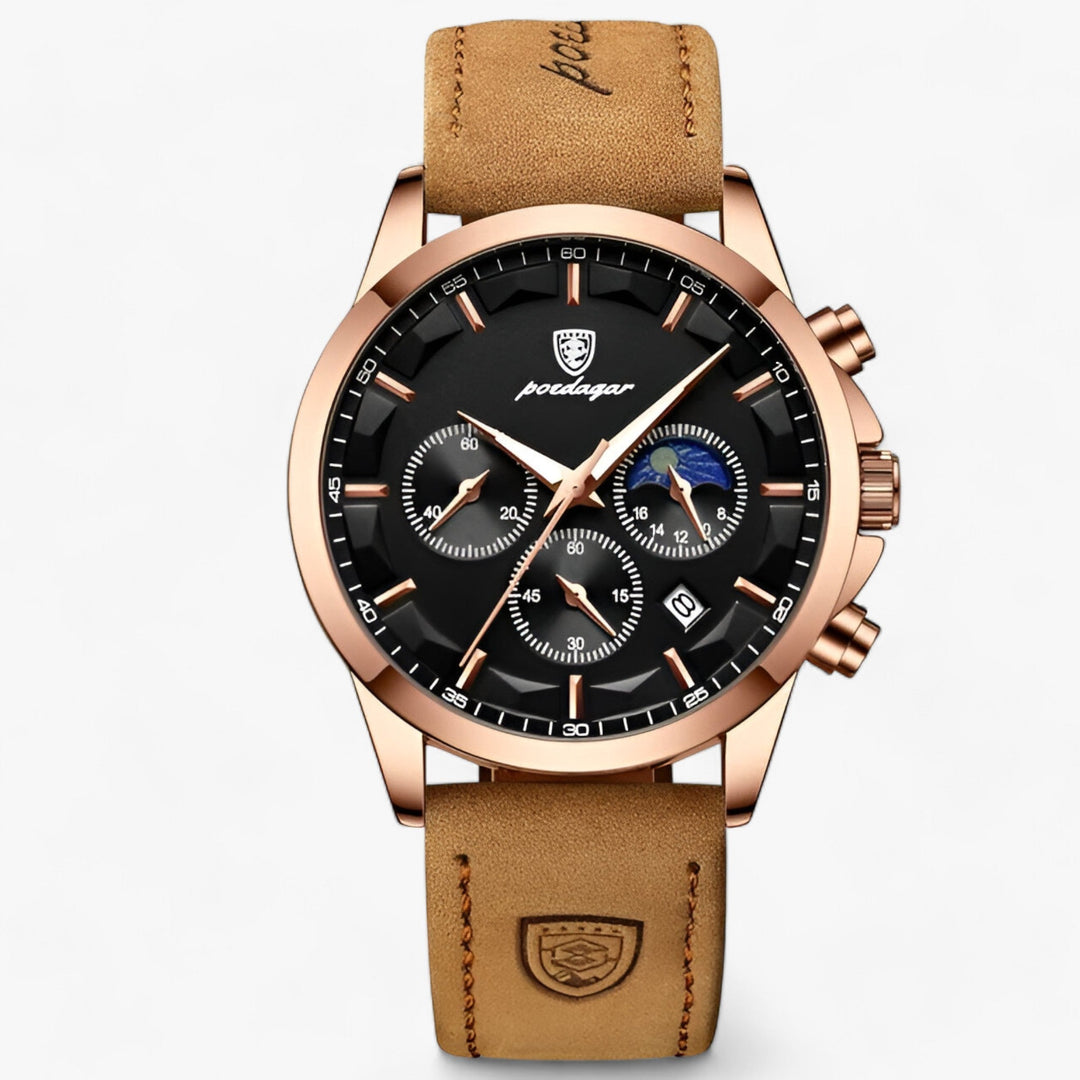 Levoire | Montre Avec Bracelet En Cuir Cuir Ruusukulta Noir