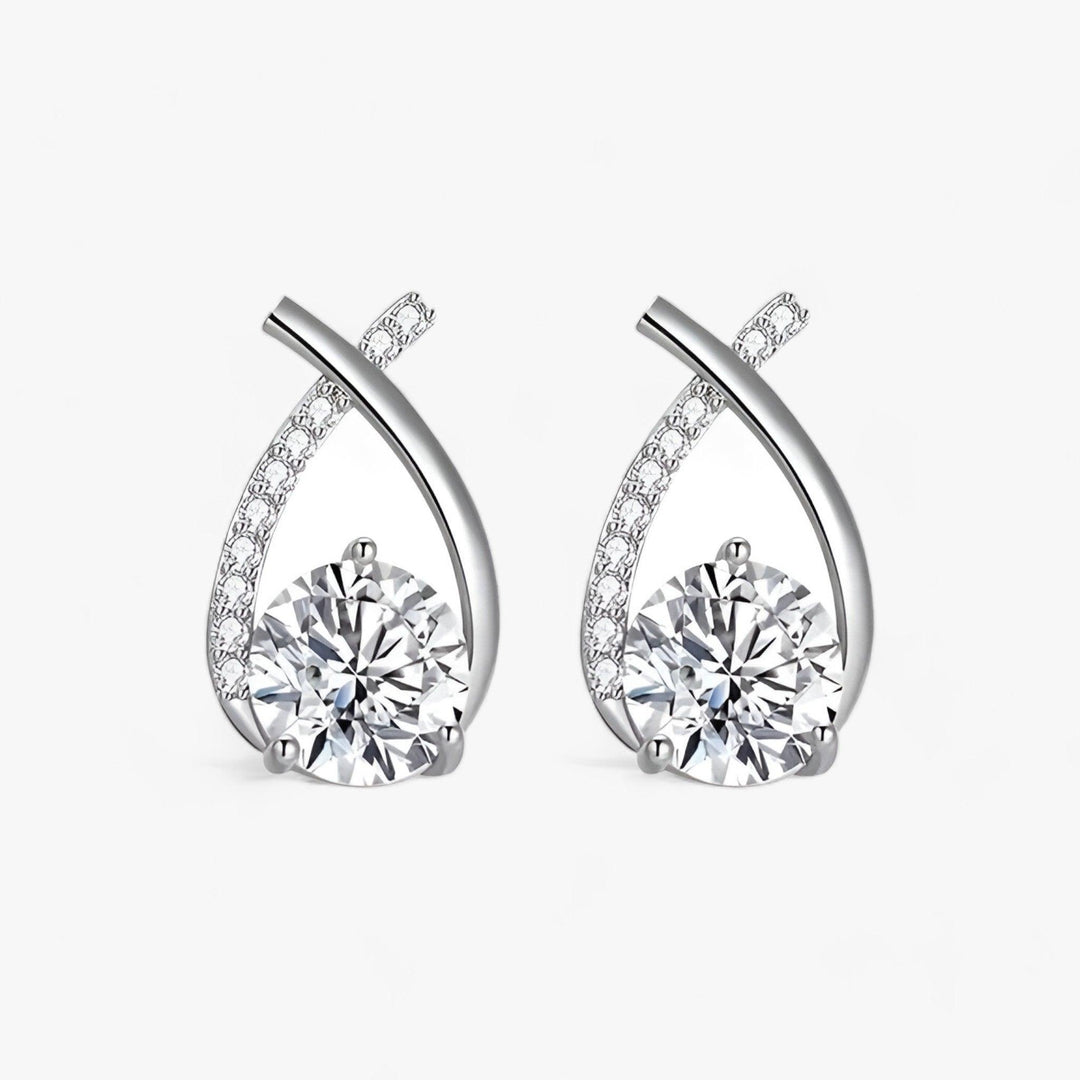 Levoire | Boucles D'Oreilles En Cristal Croisé Luxueuses Argent